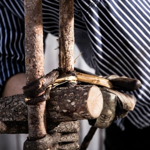 Traditionell bindning av gärdsgård